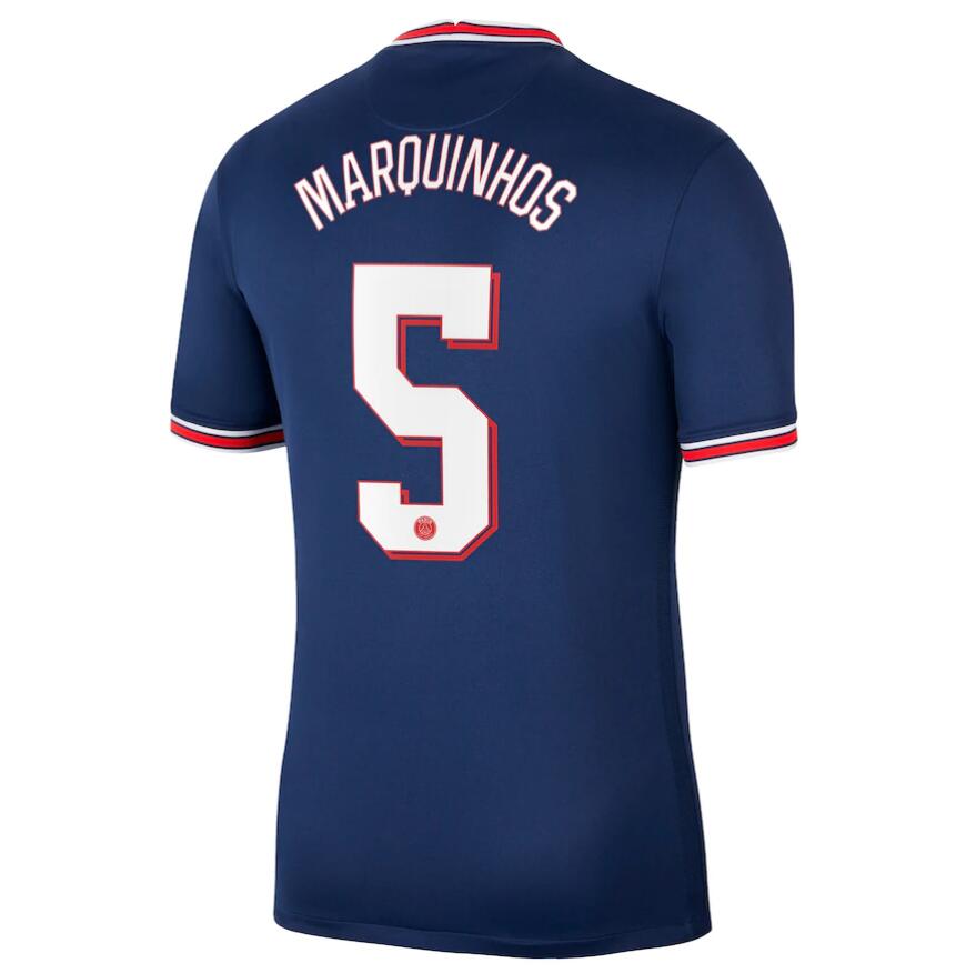 2021/22 Maillot PSG Domicile Cup Home Kit Soccer Jersey Marquinhos 5 printing